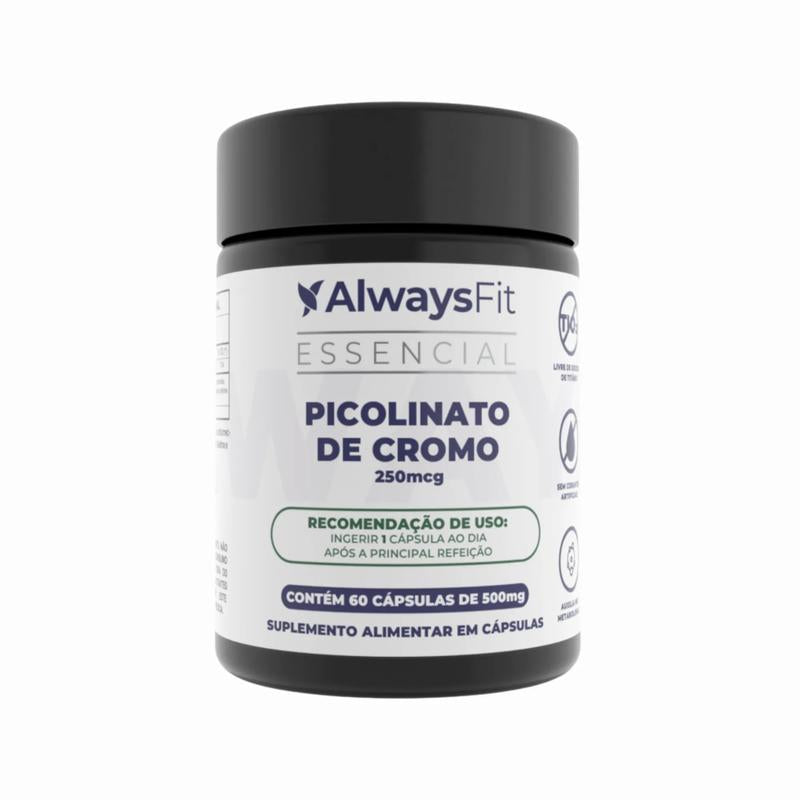 Picolinato de Cromo 250mcg - 60 Cápsulas