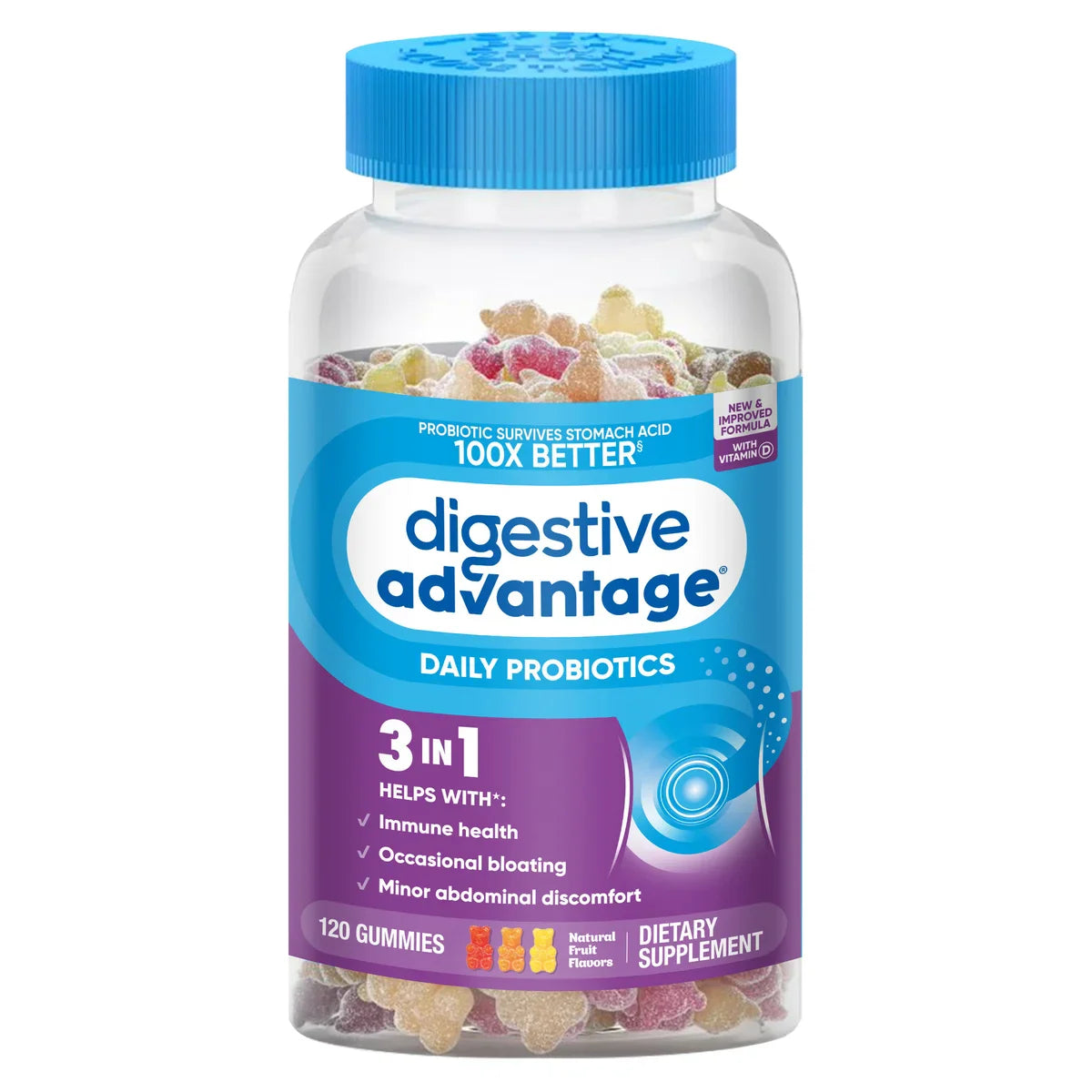 Schiff Digestive Advantage Probiótico em Gomas, 120 Unidades