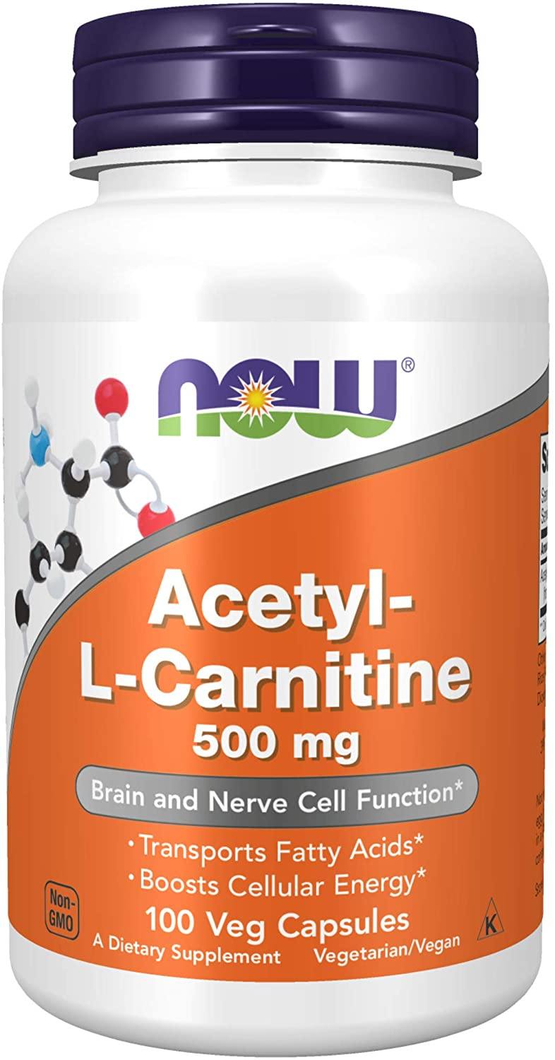 Now Foods Acetyl L-Carnitina 500 mg 100 Capsulas