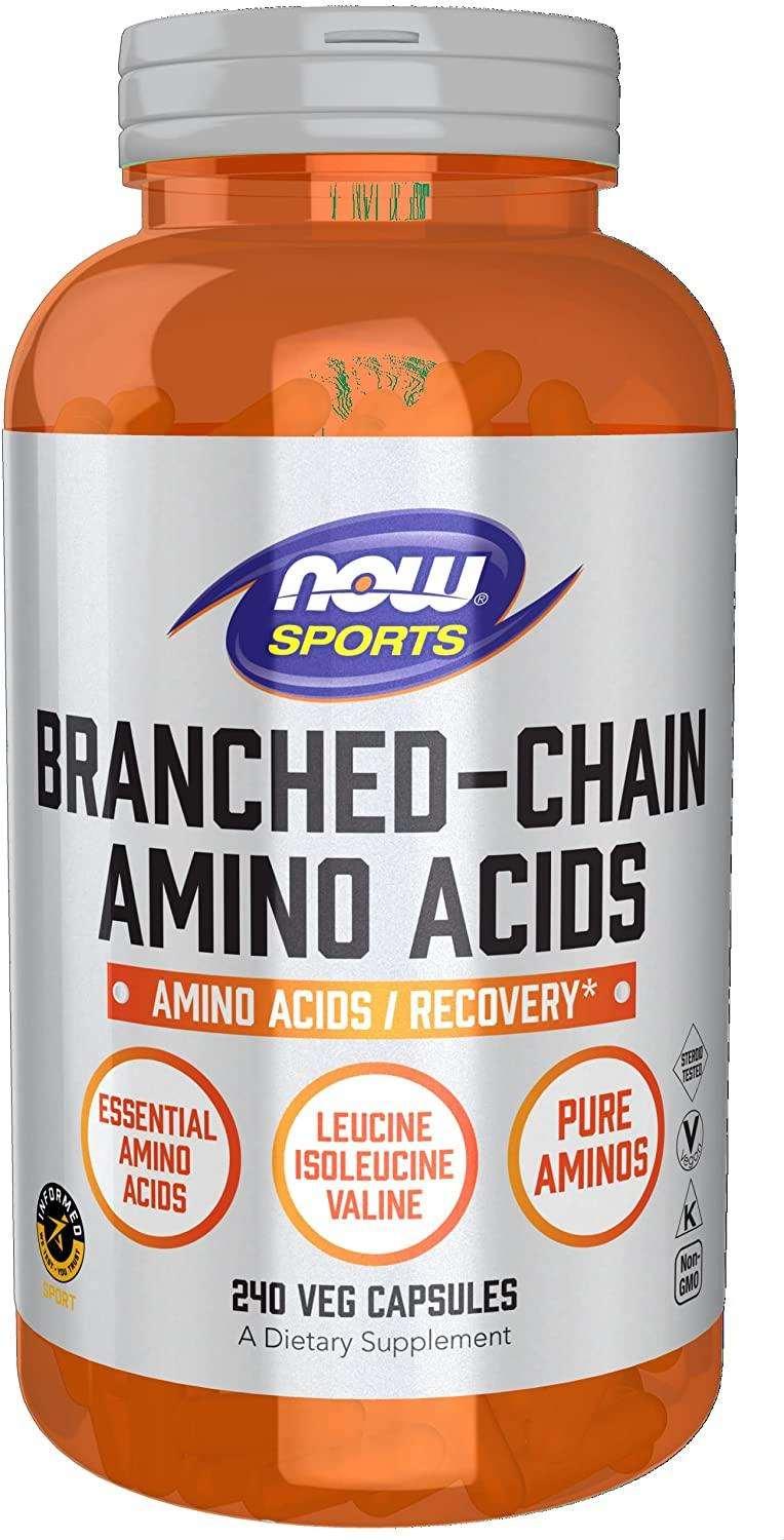 NOW Sports BCAA Aminoácidos Essenciais 240 Capsulas