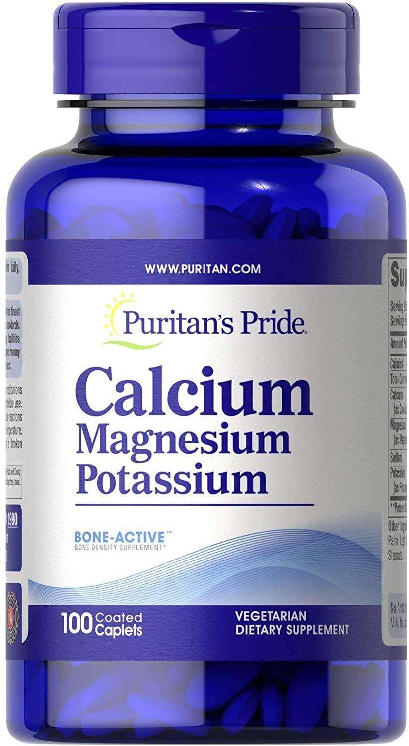 Puritan's Pride Cálcio, Magnésio e Potássio 100 Capsulas