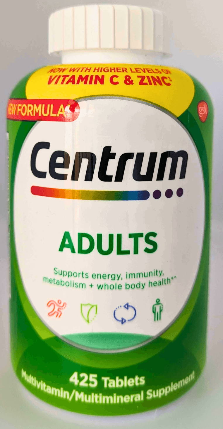 Centrum Adultos Multivitamina, 425 Tablets Vencimento: Abril/2025