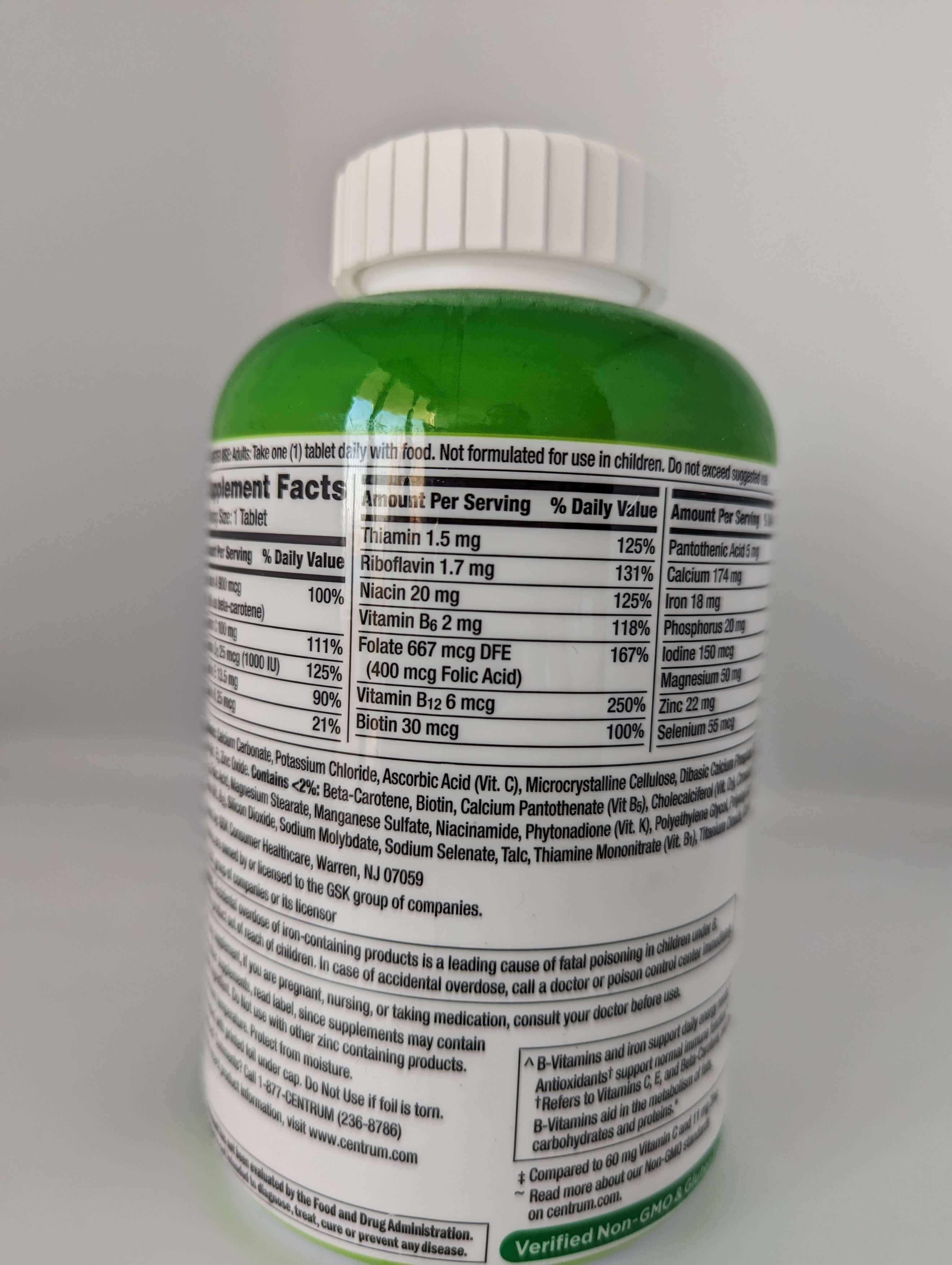 Centrum Adultos Multivitamina, 425 Tablets Vencimento: Abril/2025