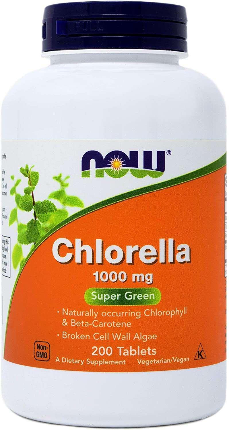 NOW Foods Organic Chlorella 1000mg 200 Tablets