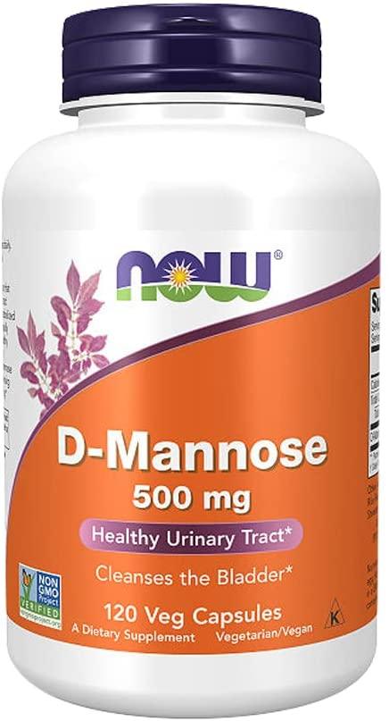 NOW Foods D-Mannose 500 mg 120 Veg Capsulas