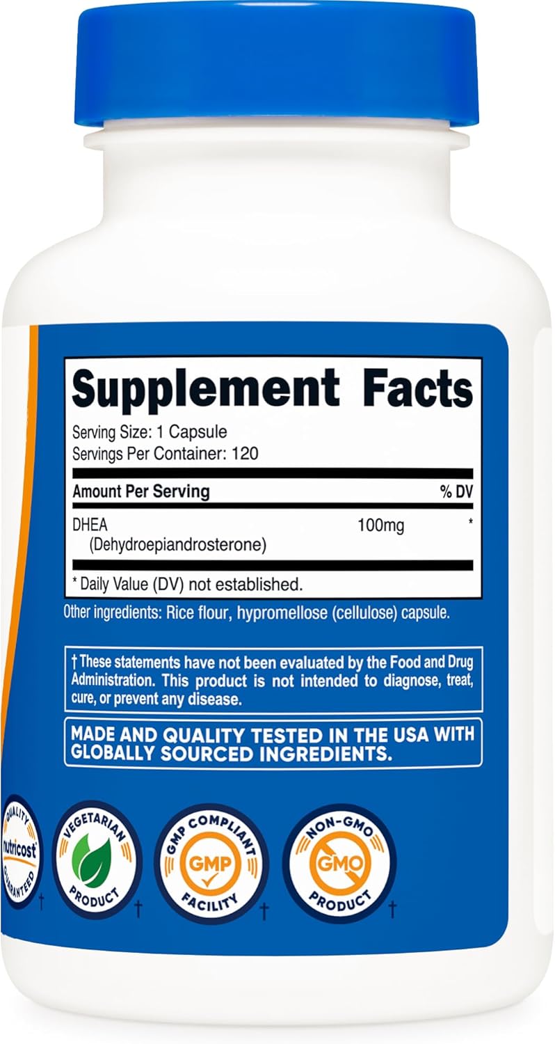 Nutricost DHEA 100mg - 120 Cápsulas