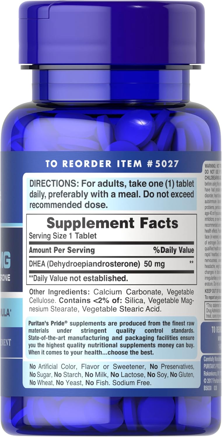 Puritan's Pride Youth Guard DHEA 50mg 100 Comprimidos