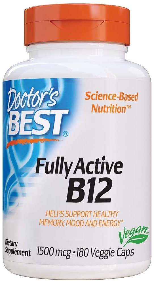 Doctor's Best Fully Active B12 1500 Mcg, 180 Caps Veg.