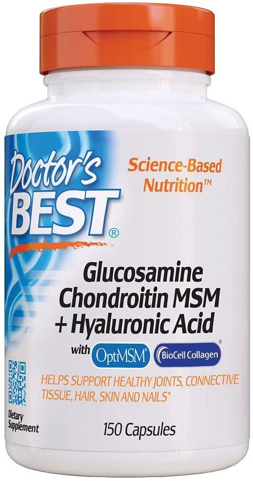 Doctor's Best Glucosamina Condroitina MSM + Ácido Hialurônico 150 Caps