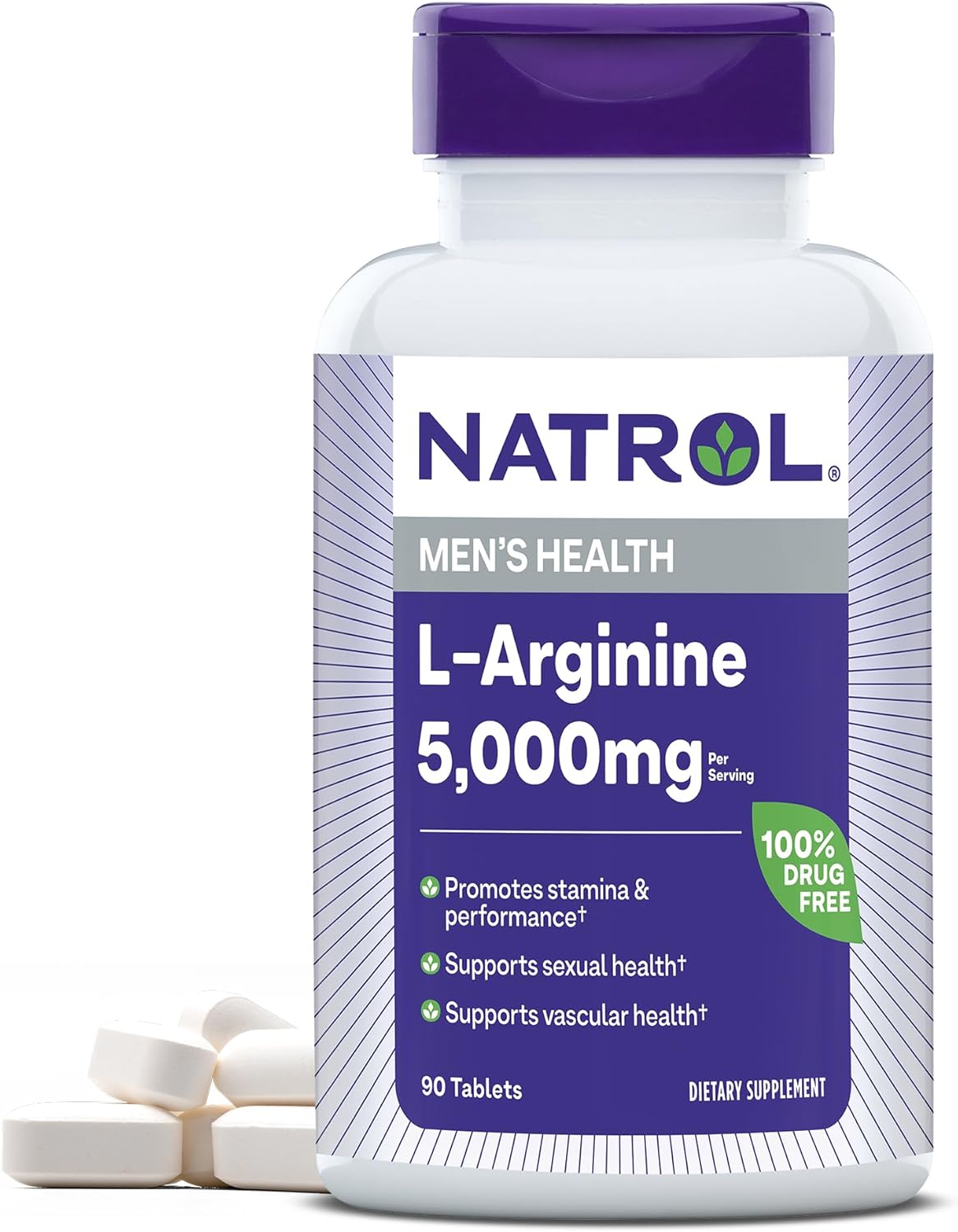 Natrol L-Arginina Força Extra, 5.000mg, 90 Tablets