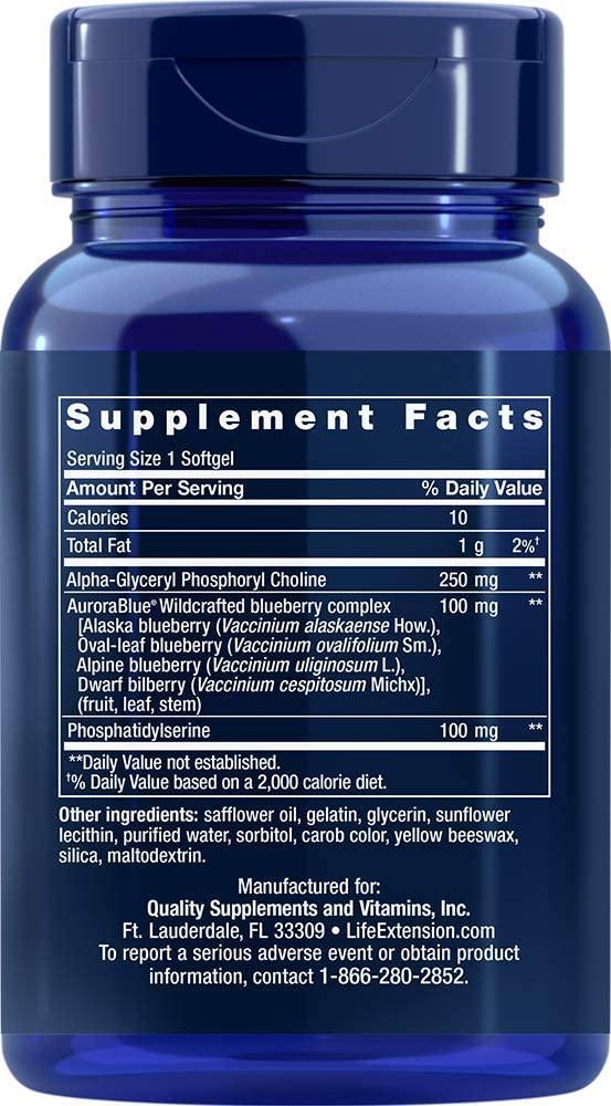 Life Extension Cognitex Basics (Saúde do Cérebro), 30 Caps de gel
