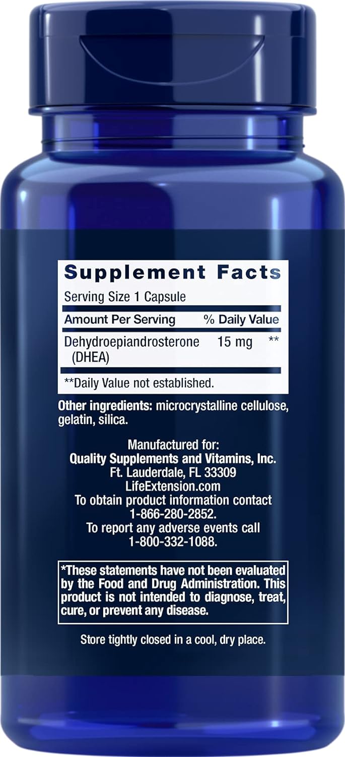 Life Extension DHEA 15 mg, 100 Capsulas