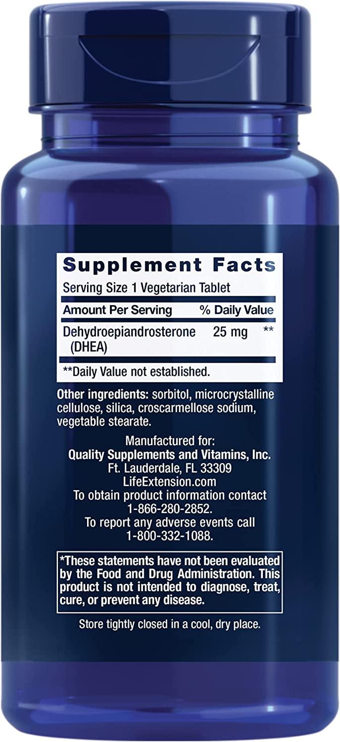 Life Extension DHEA 25mg, 100 Capsulas