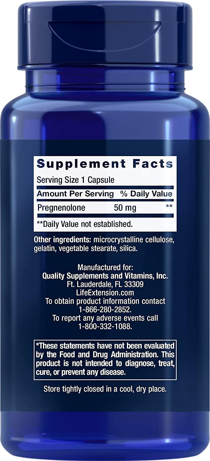 Life Extension Pregnenolona 50mg 100 Capsulas