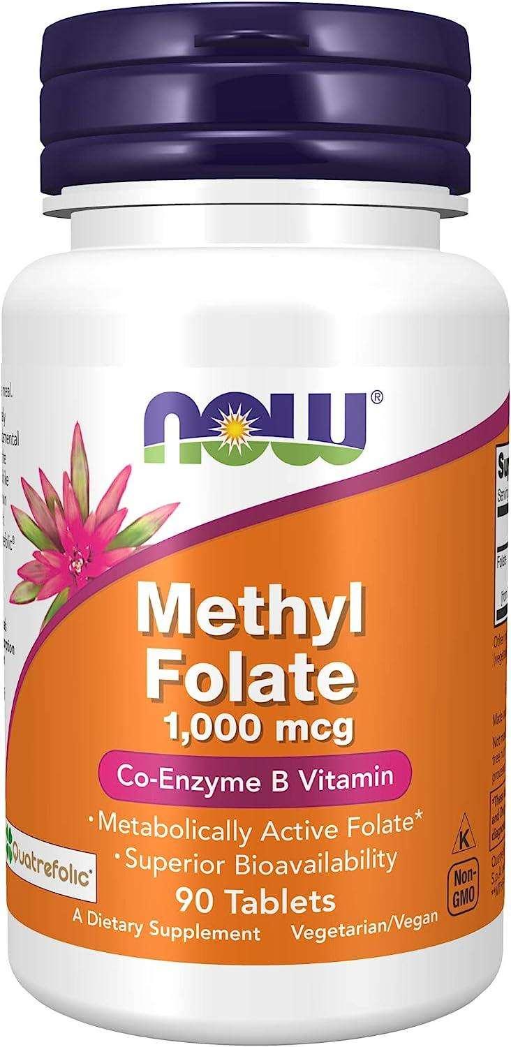NOW Foods Metilfolato (Methyl Folate) 1000 mcg - 90 Comprimidos
