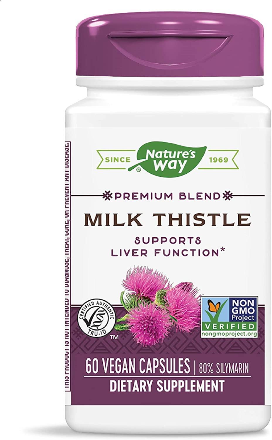 Nature's Way Premium Extrato de Milk Thistle 60 Capsulas