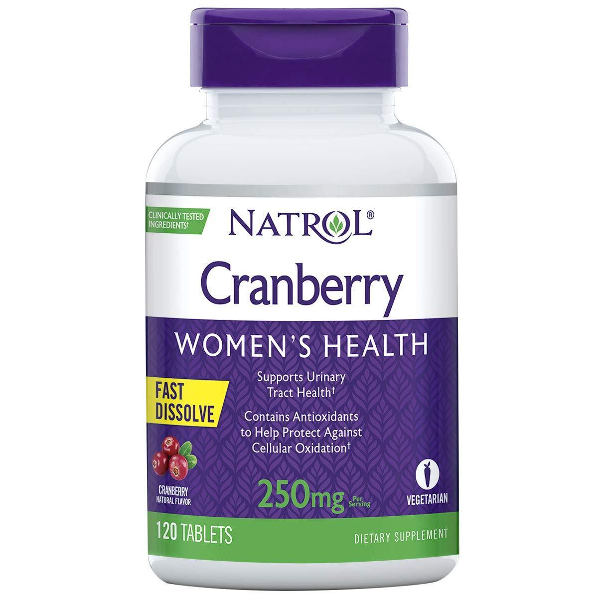Natrol Cranberry 250 mg, 120 Comprimidos de Dissolução Rápida