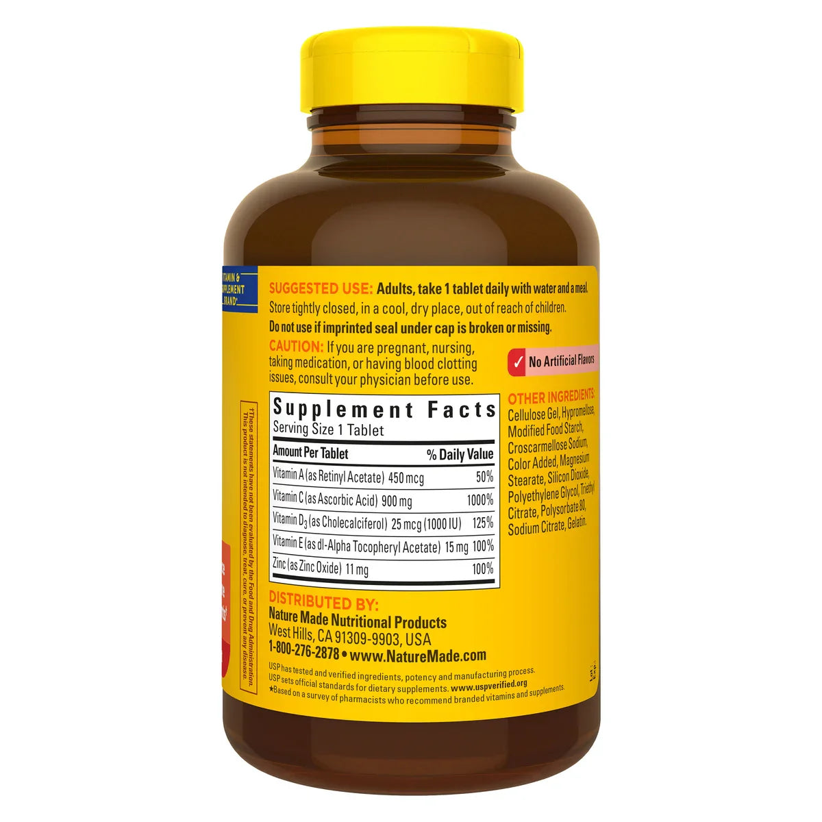 Nature Made Super C com Vitamina D3 and Zinco, 200 Tablets