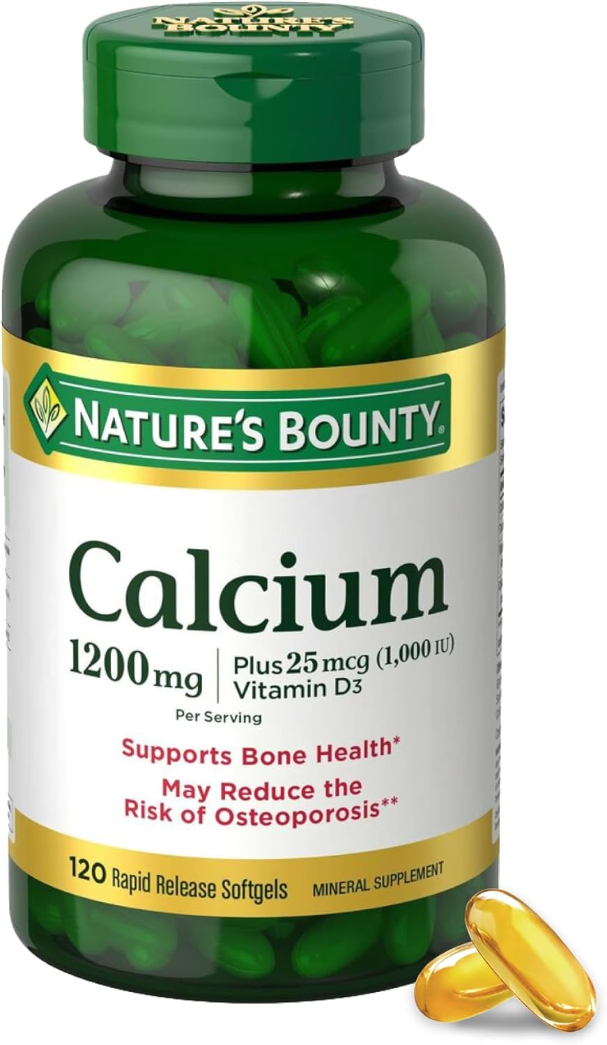 Nature's Bounty Cálcio 1200 mg com Vitamina D3 120 Softgels