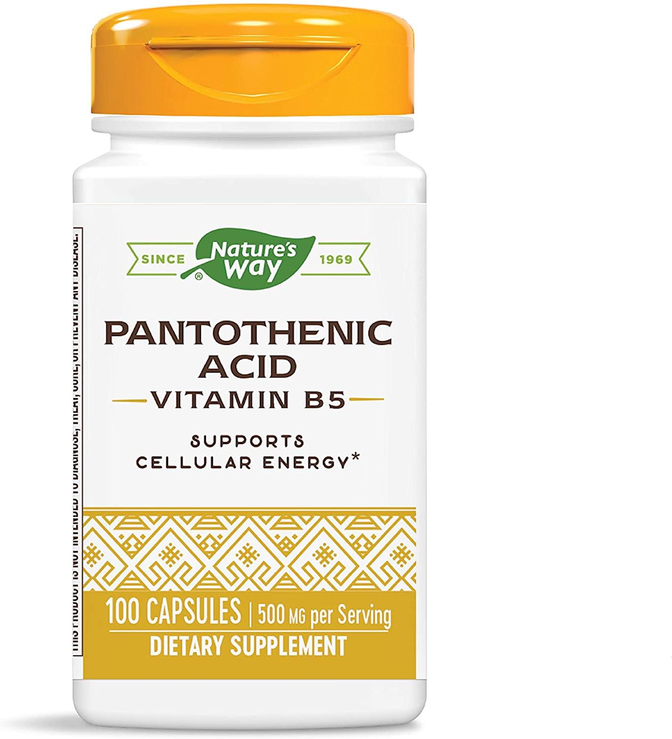 Nature's Way Ácido Pantotênico 500 mg 100 Capsulas