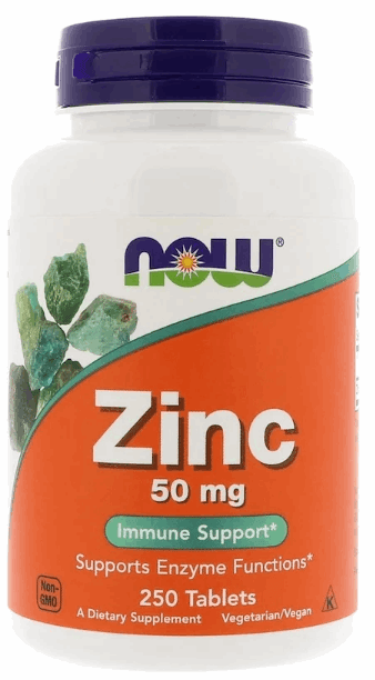 NOW Zinco 50mg, 250 Tablets